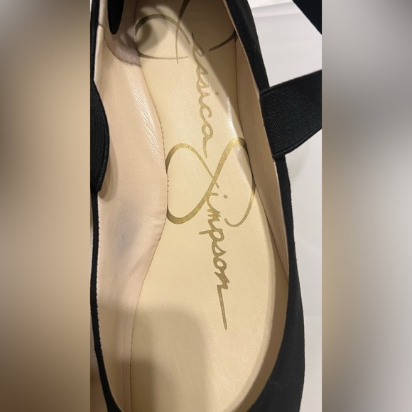 Jessica Simpson Women's Mandayss
Ballet Black Suede Flats Elastic Straps, Sz 8M - Picture 7 of 12